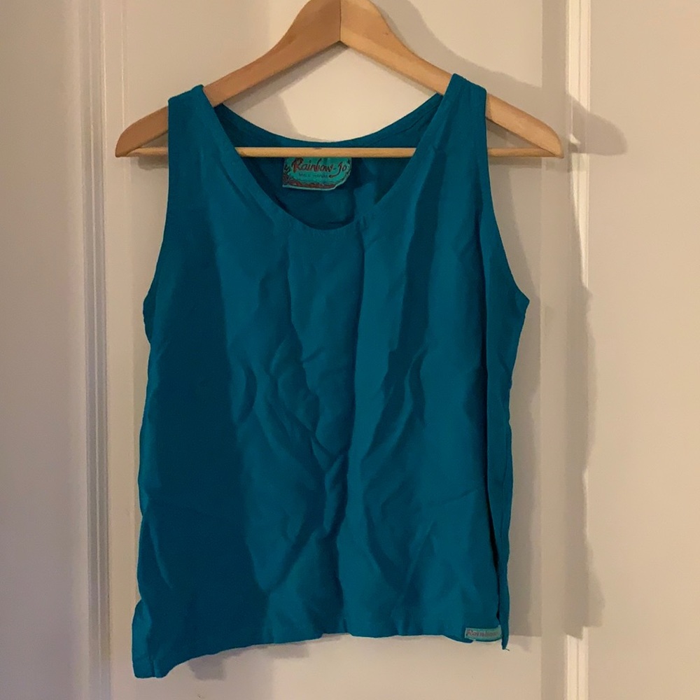Rainbow Jo turquoise tank top